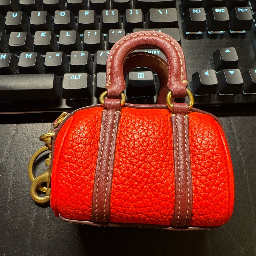 Coach mini Ruby Satchel Bag Charm in Colorblock